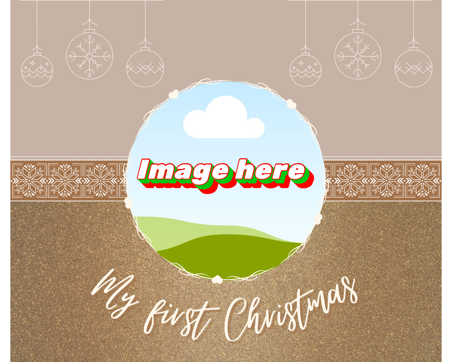 8” X 10” BABY’S FIRST CHRISTMAS 1 PHOTO BOARD