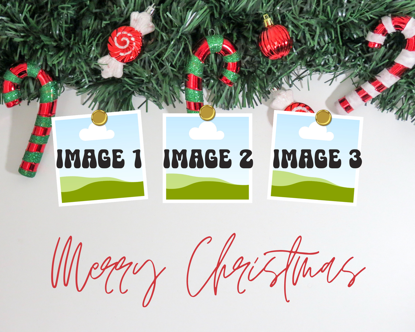 8” X 10” CHRISTMAS  PHOTO MERRY CHRISTMAS