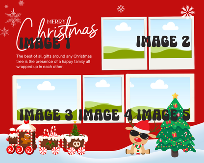 8” X 10” CHRISTMAS BOARD 2 PHOTOS ORNAMENT