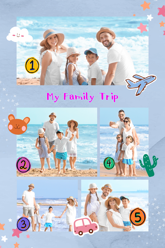 Physical Product-"MY FAMILY TRIP"-8"x 10" Aluminum print metal