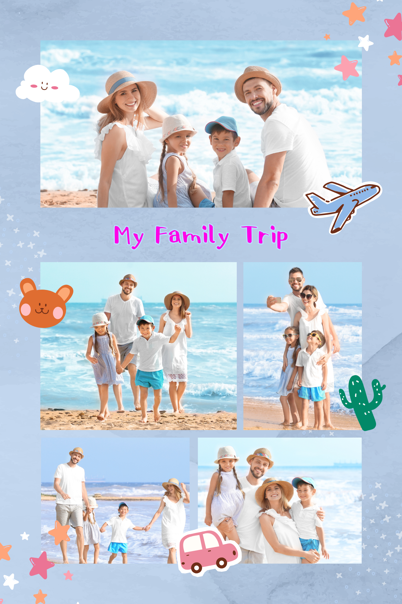 Physical Product-"MY FAMILY TRIP"-8"x 10" Aluminum print metal