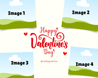 Photo Collage Board - 8"x10" Valentine's Day
