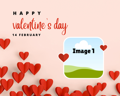Photo Collage Board - 8"x10" Valentine's Day