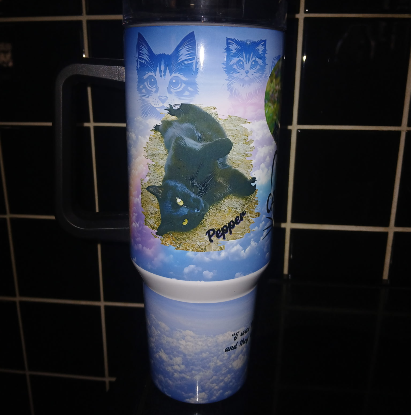 40 oz Cat Mama Personalized Tumbler