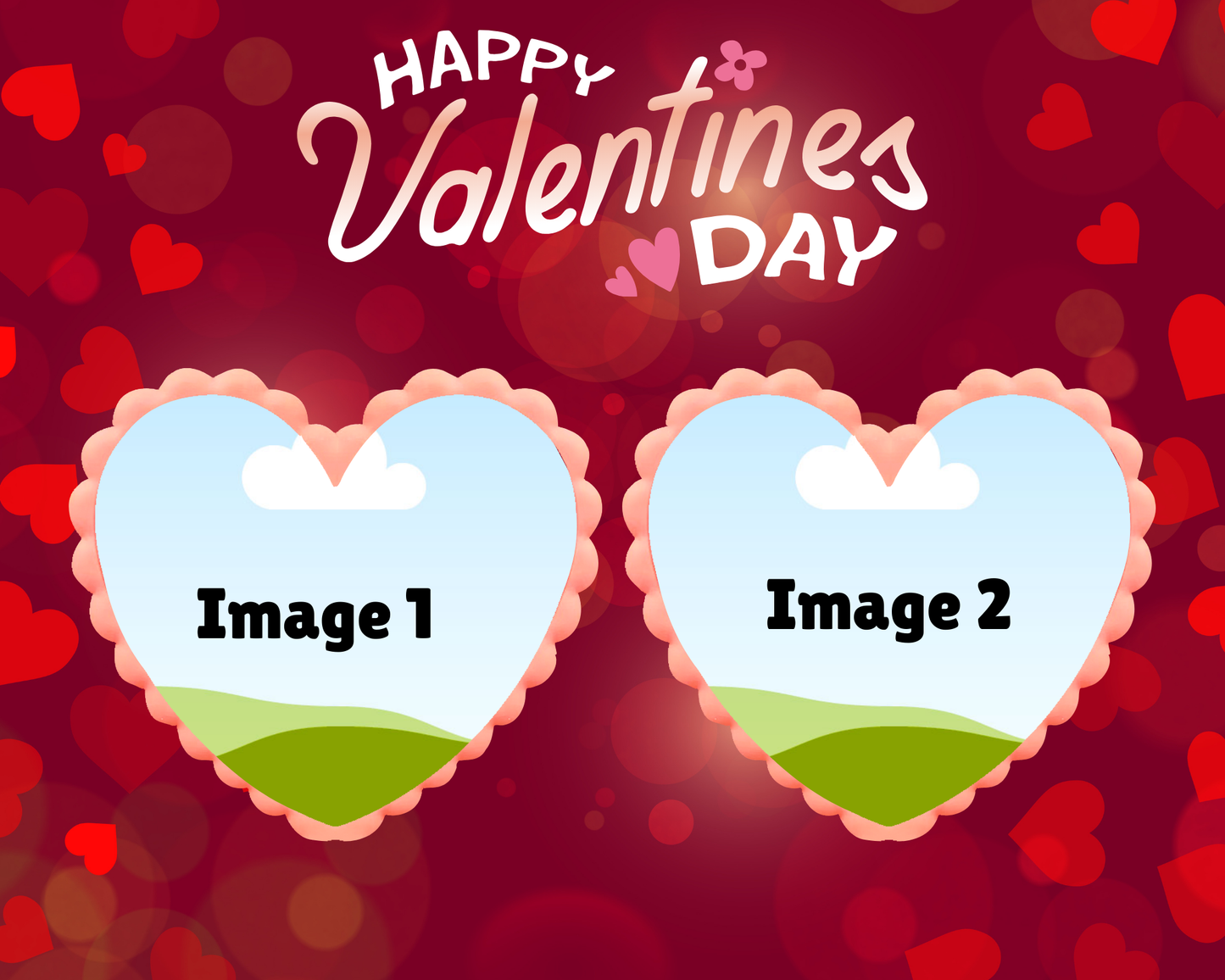 Photo Collage Board - 8"x10" Valentine's Day #13