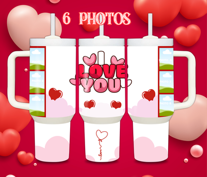 Valentine's Day Custom Photo Tumbler Cup 1