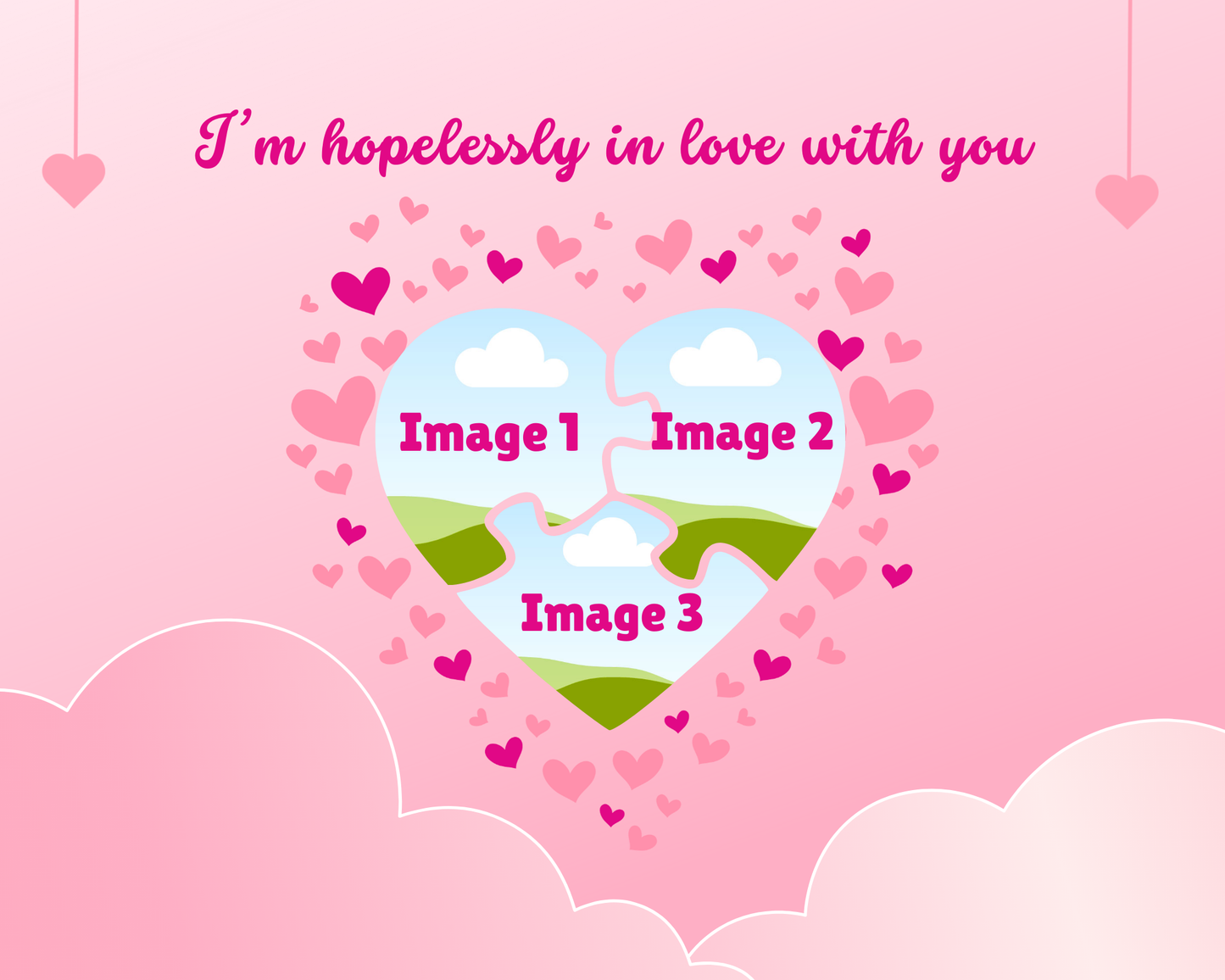 Photo Collage Board - 8"x10" Valentine's Day