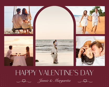 Photo Collage Board - 8"x10" Valentine's Day #5