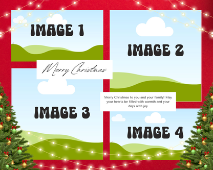 8” X 10” CHRISTMAS 4 PHOTO BALL