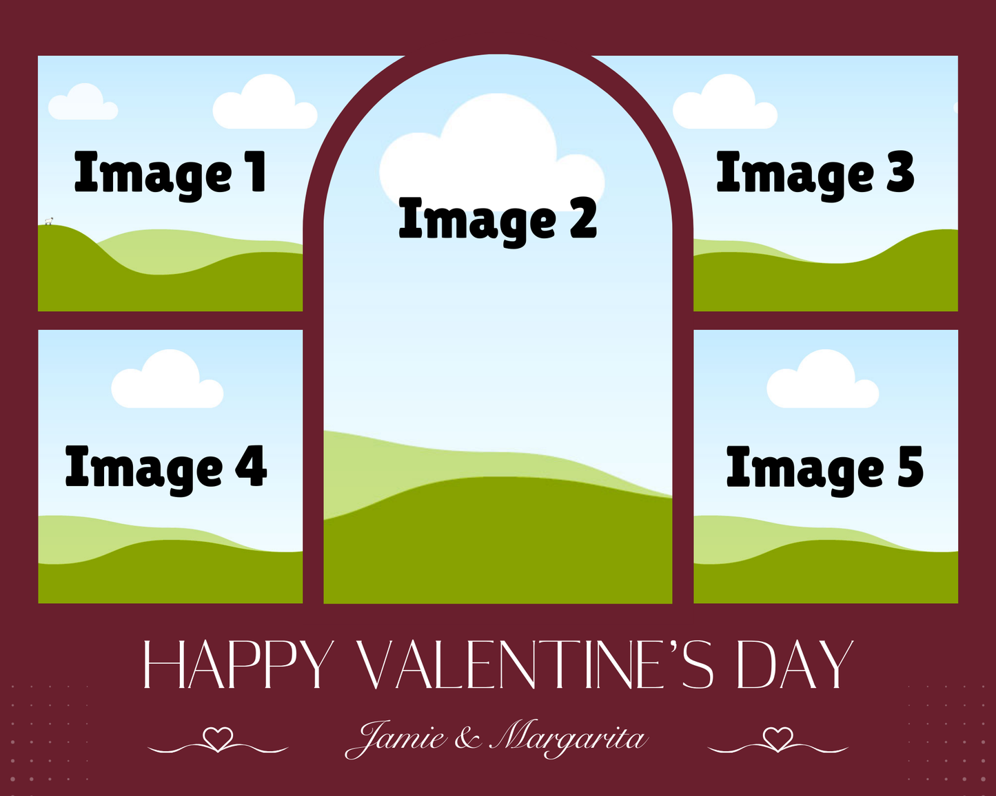 Photo Collage Board - 8"x10" Valentine's Day #5