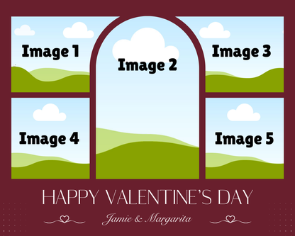 Photo Collage Board - 8"x10" Valentine's Day #5