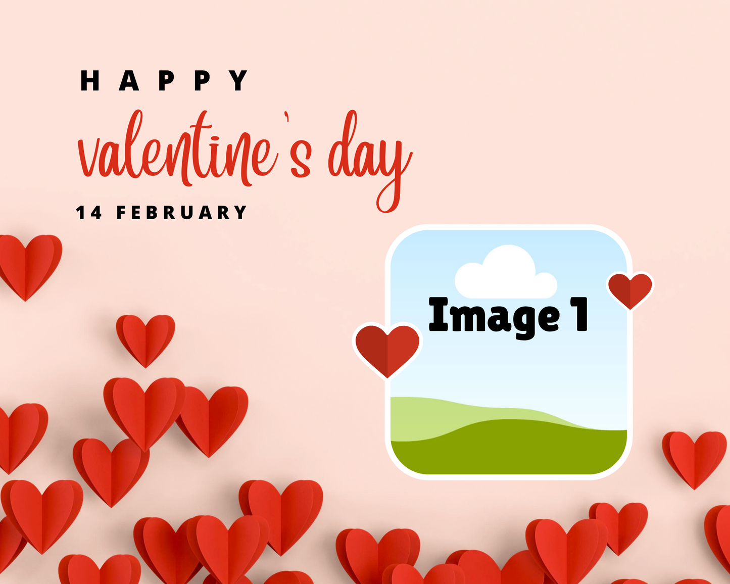 Photo Collage Board - 8"x10" Valentine's Day