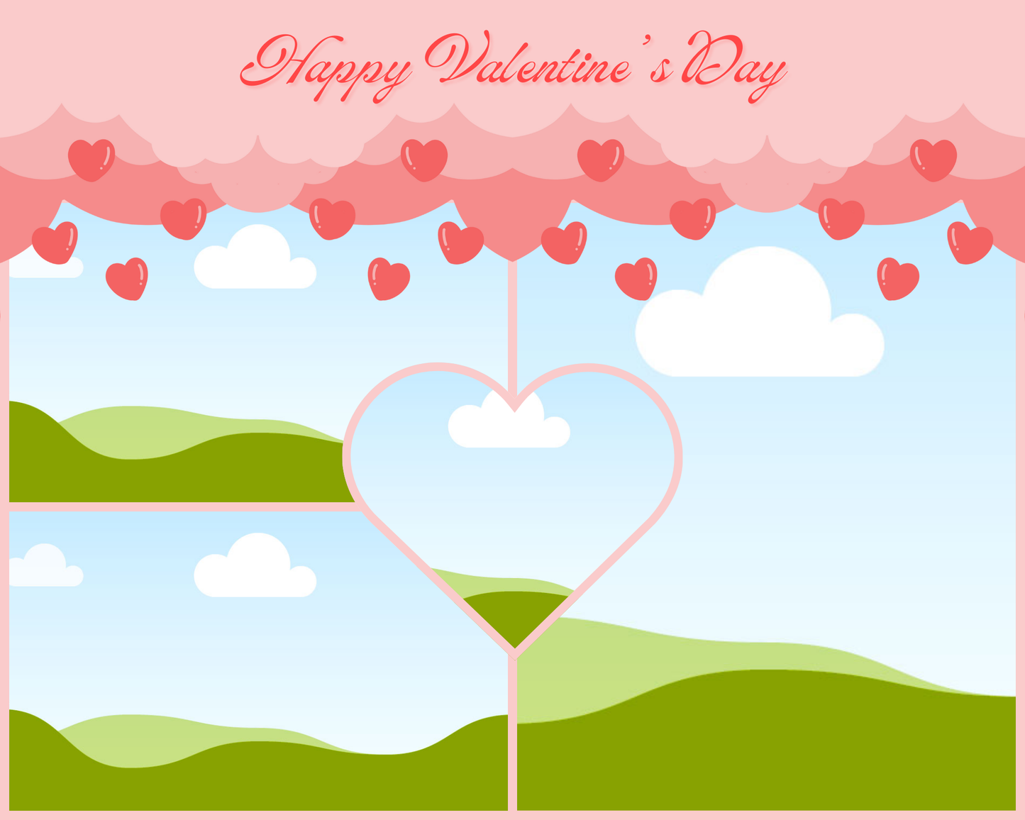 Photo Collage Board - 8"x10" Valentine's Day #4