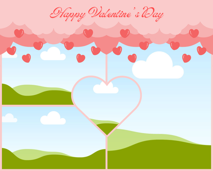 Photo Collage Board - 8"x10" Valentine's Day #4