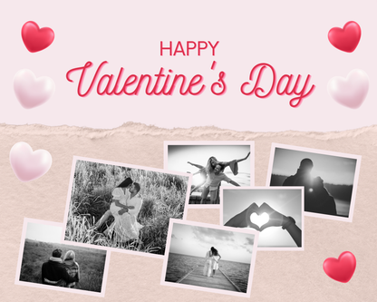 Photo Collage Board - 8"x10" Valentine's Day #3
