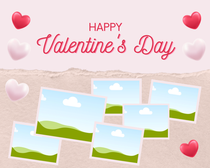 Photo Collage Board - 8"x10" Valentine's Day #3