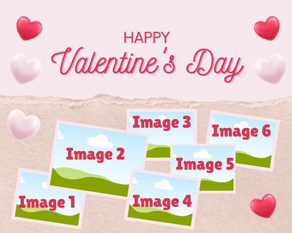 Photo Collage Board - 8"x10" Valentine's Day #3