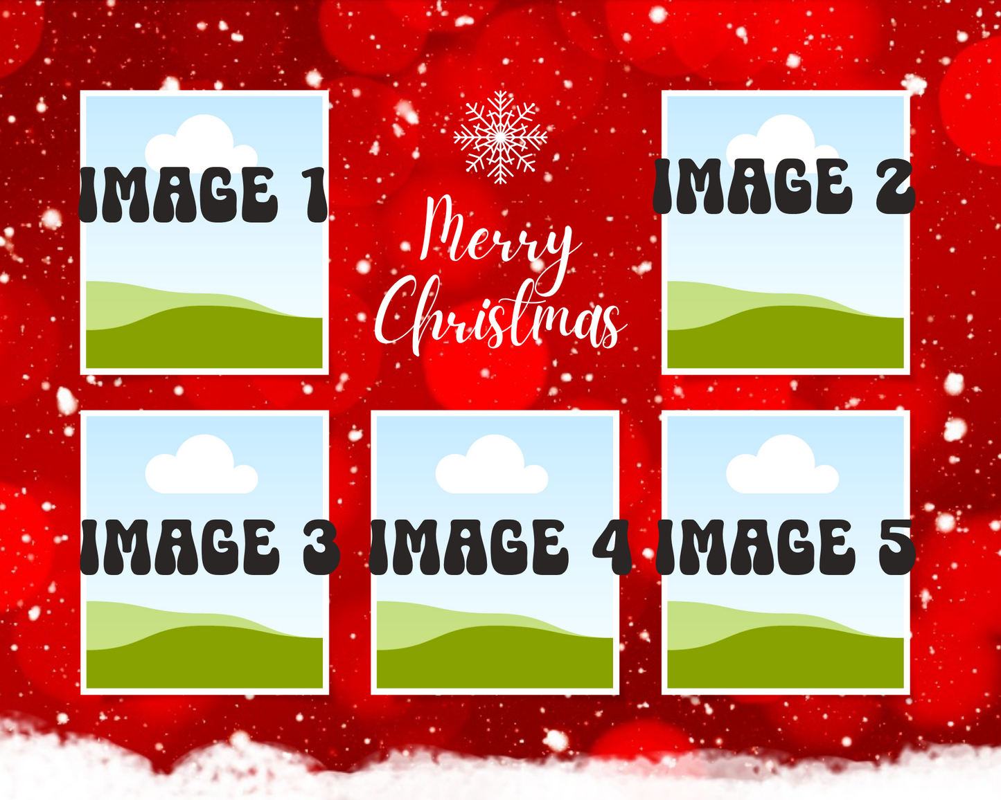 8” X 10” CHRISTMAS 5 PHOTO COLLAGE