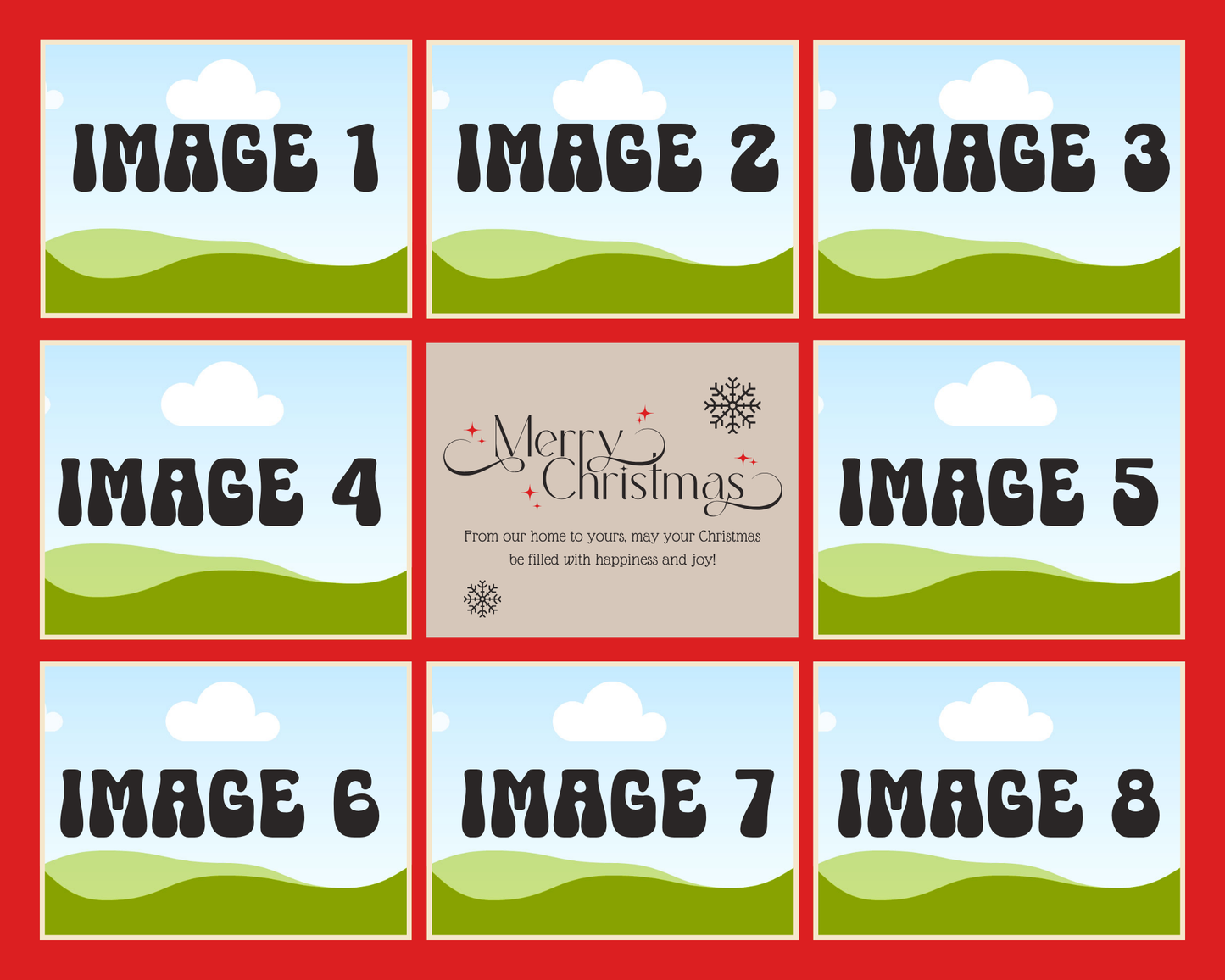 8” X 10” CHRISTMAS BOARD 8 PHOTOS