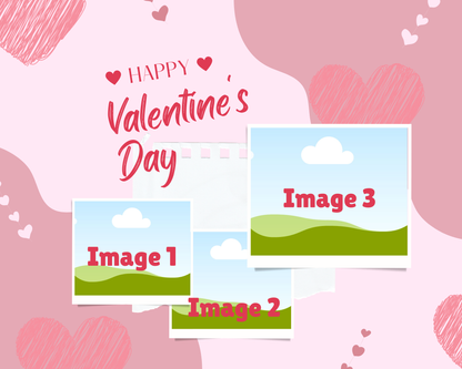 Photo Collage Board - 8"x10" Valentine's Day #2