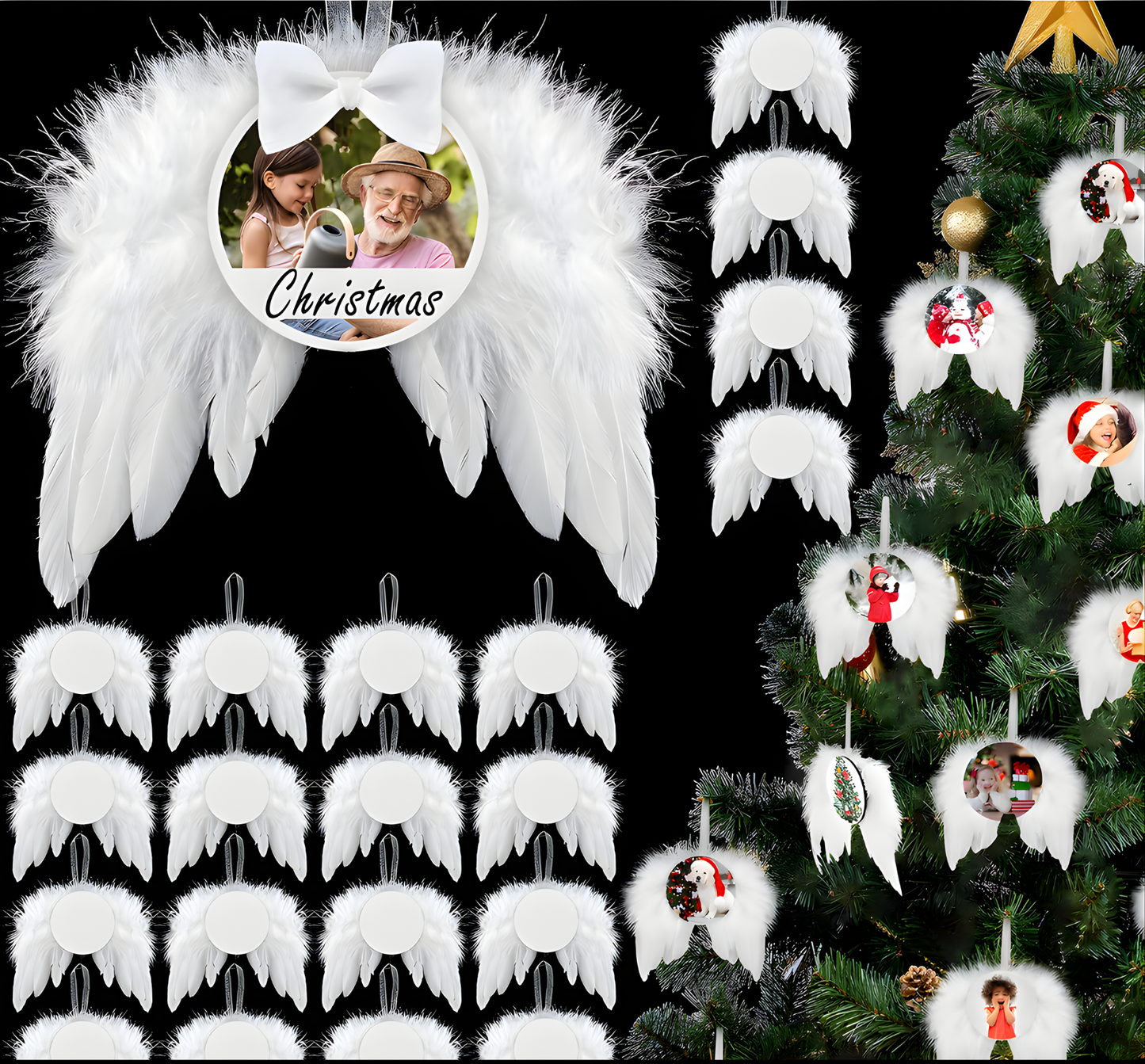 ANGEL WING CHRISTMAS TREE ORNAMENT