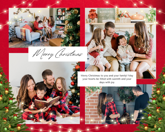 8” X 10” CHRISTMAS 4 PHOTO BALL