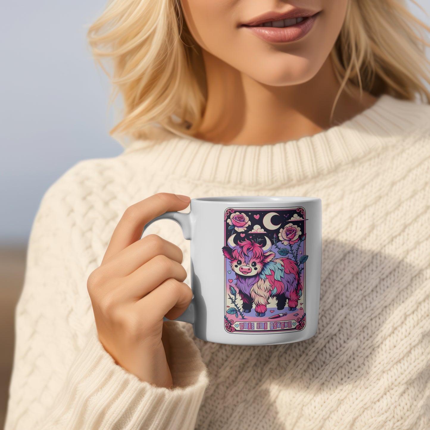 Highland Cow Tarot Card- 11 oz coffee mug