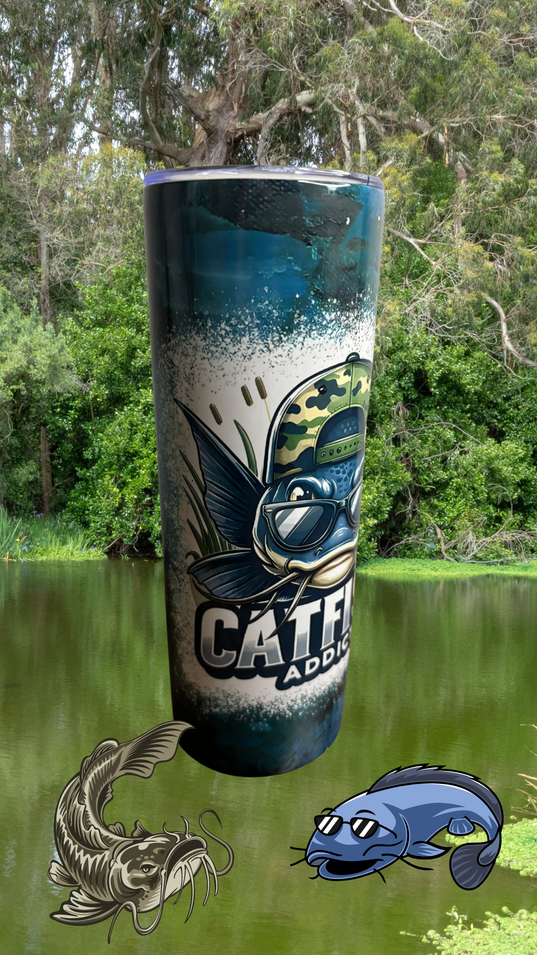 Catfish 20oz Tumbler- stainless steel