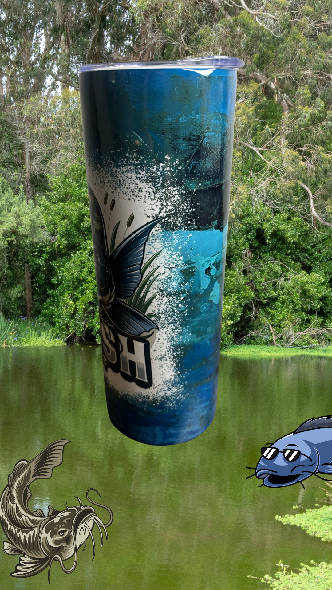 Catfish 20oz Tumbler- stainless steel