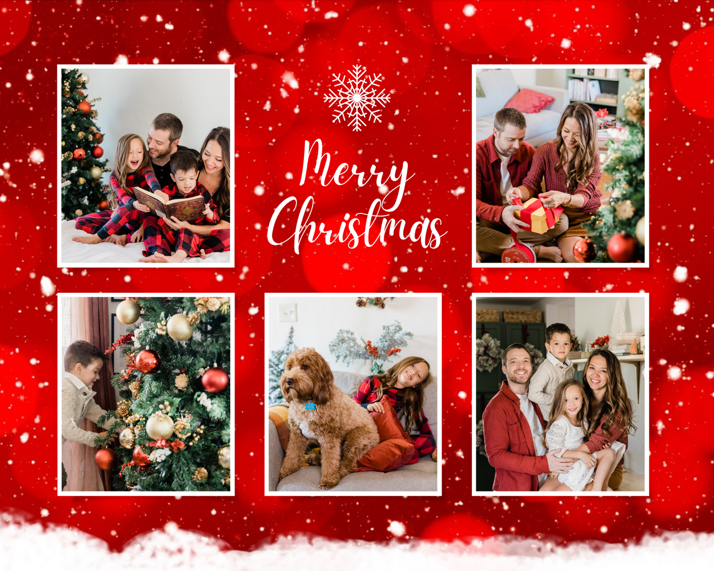 8” X 10” CHRISTMAS 5 PHOTO COLLAGE