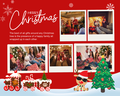 8” X 10” CHRISTMAS BOARD 2 PHOTOS ORNAMENT