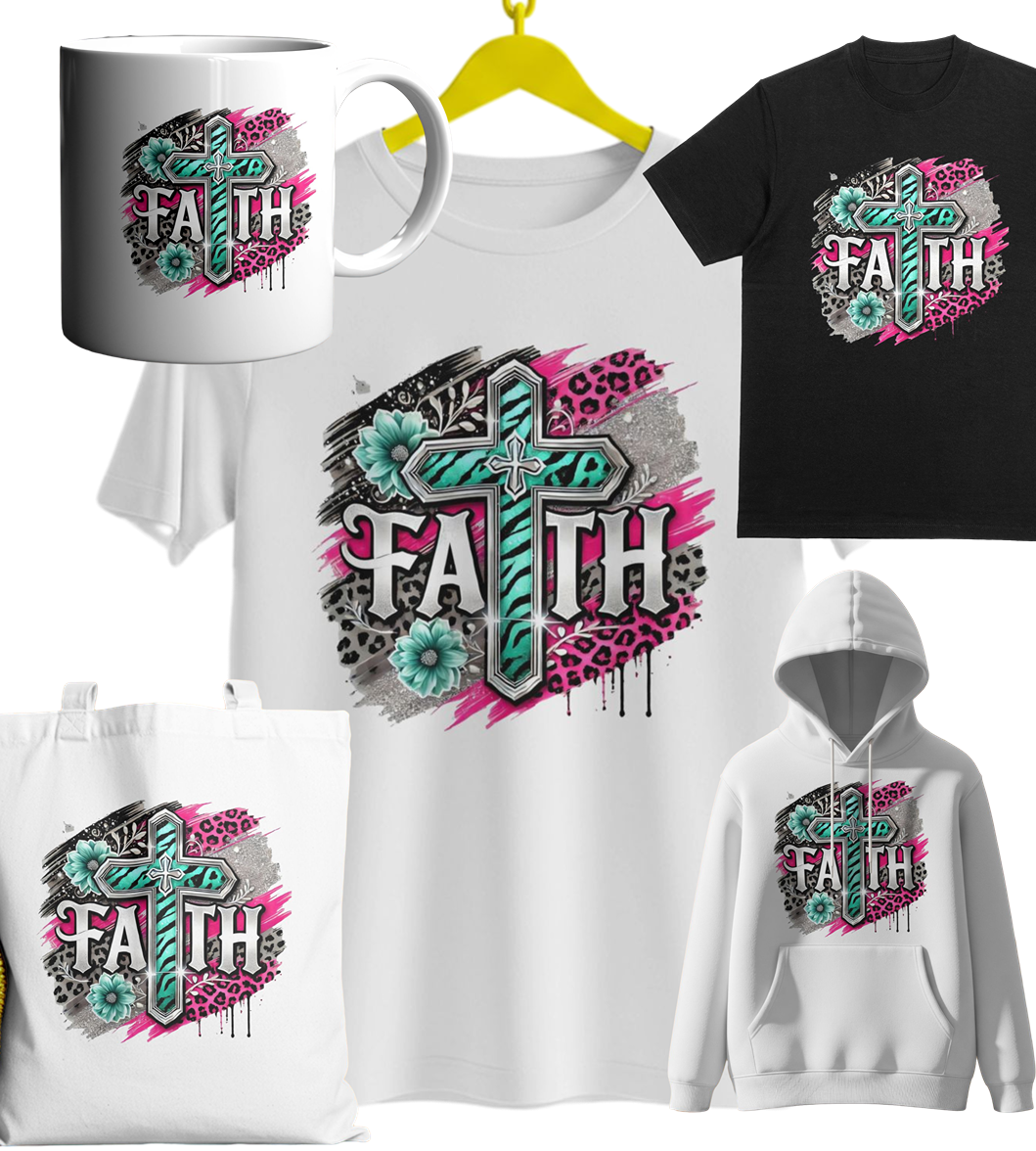 FAITH DESIGN PINK AND SILVER