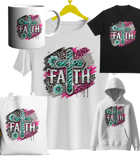 FAITH DESIGN PINK AND SILVER