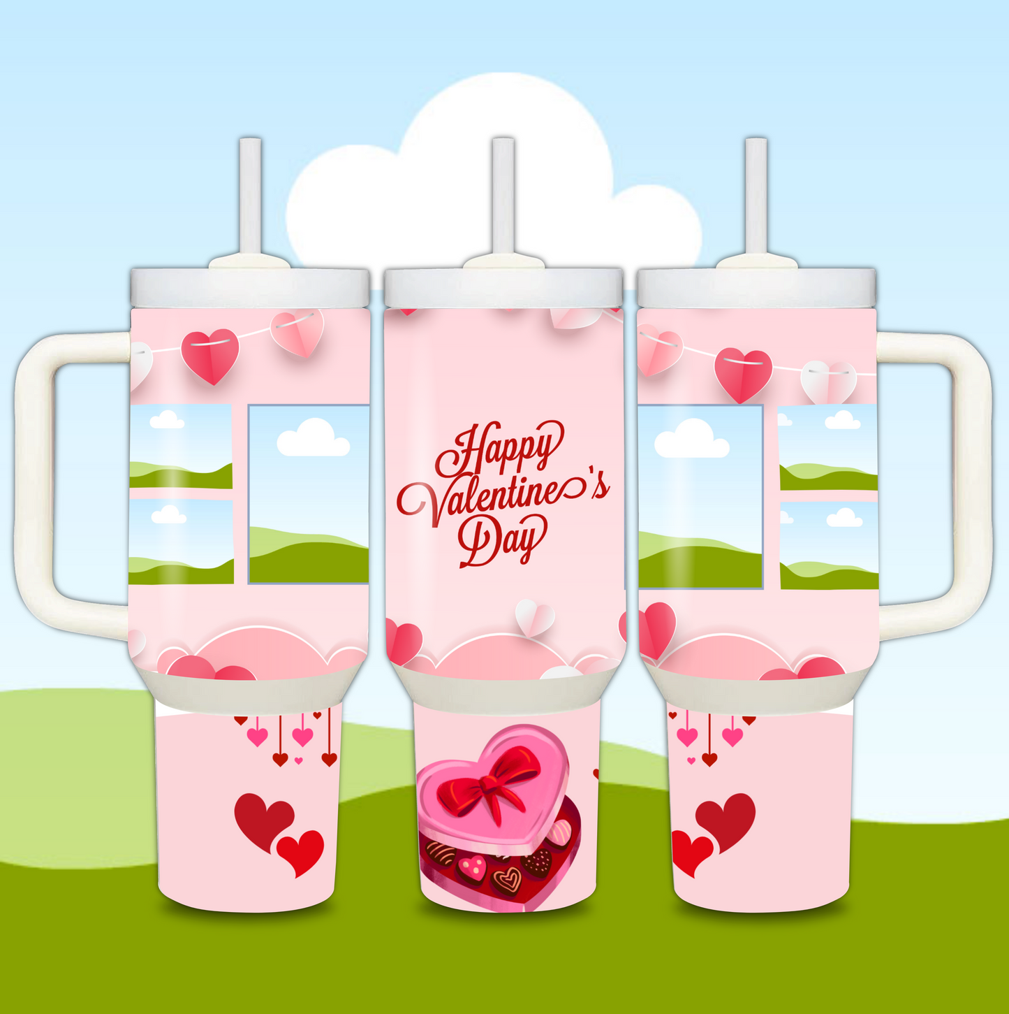 Valentine's Day Custom Photo Tumbler Cup 2
