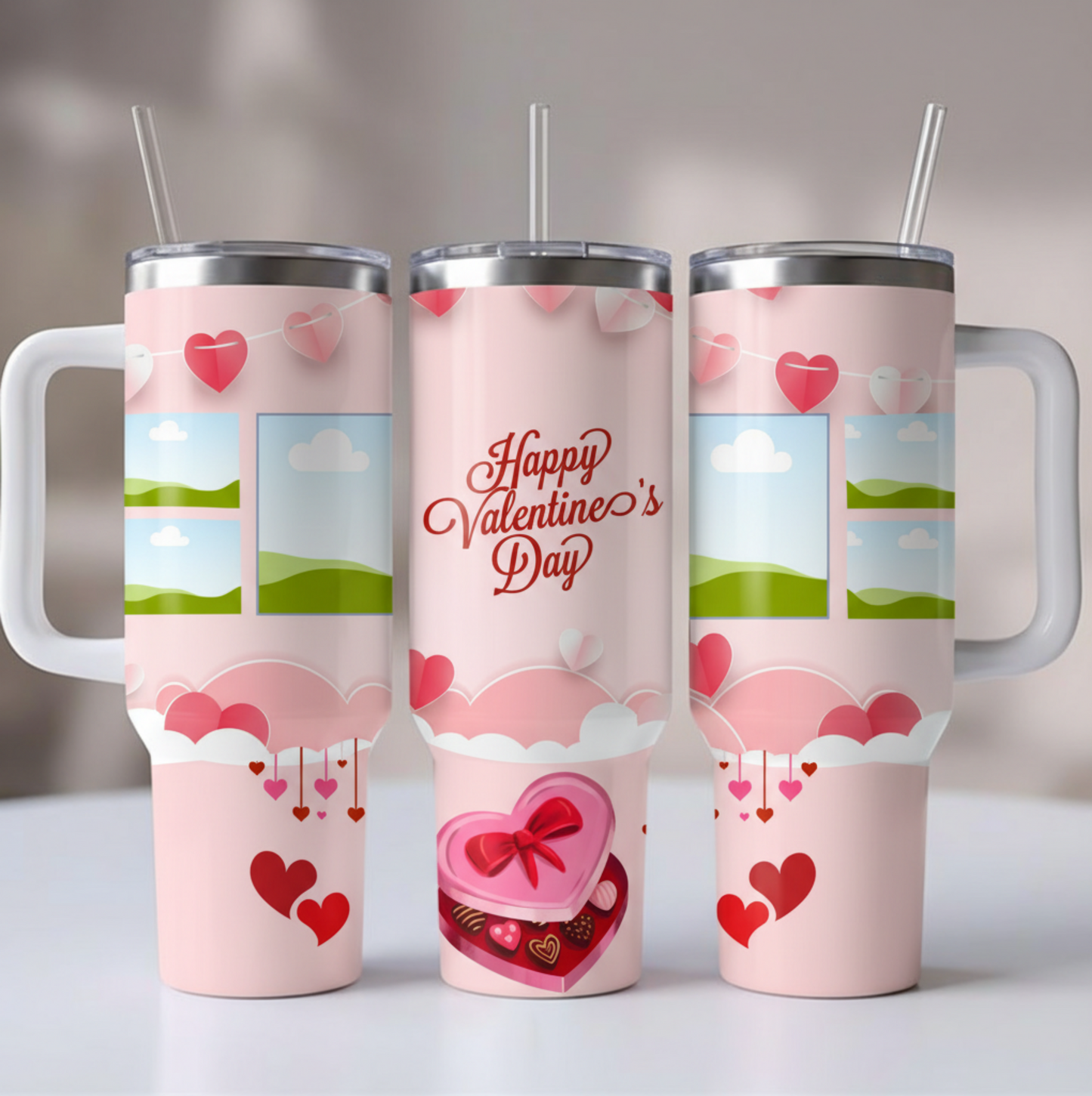 Valentine's Day Custom Photo Tumbler Cup 2