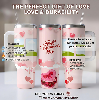 Valentine's Day Custom Photo Tumbler Cup 2