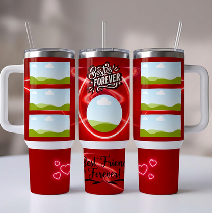 Valentine's Day Custom Photo Tumbler Cup 3