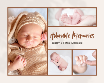 8” X 10” BABY’S FIRST CHRISTMAS  4 PHOTO