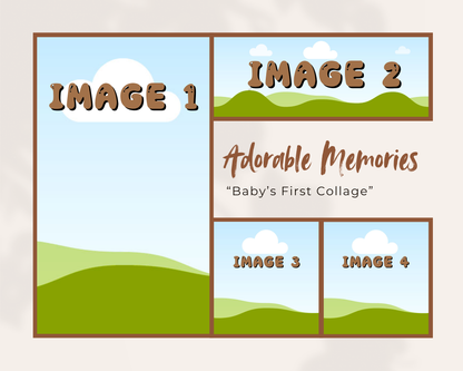 8” X 10” BABY’S FIRST CHRISTMAS  4 PHOTO