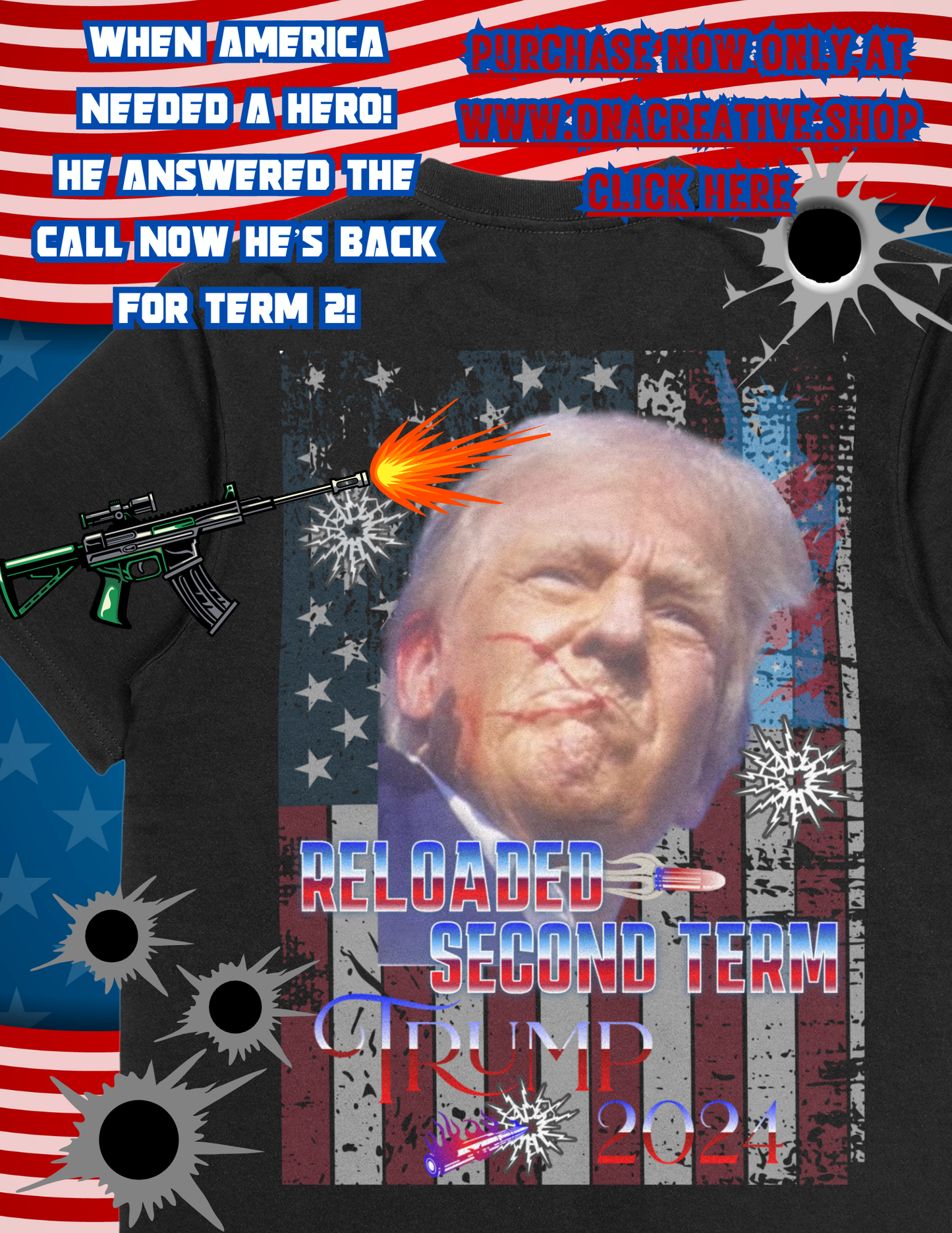 Donald Trump Reloaded T-shirt (DNA-CREATIVE EXCLUSIVE)