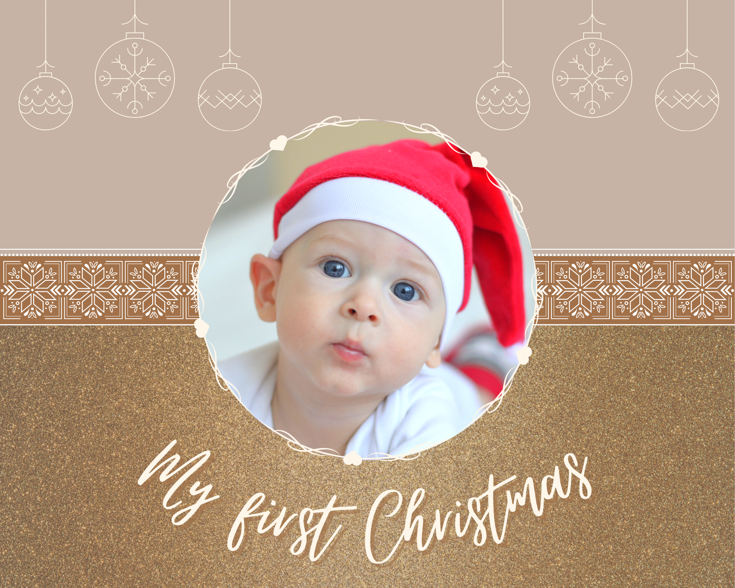 8” X 10” BABY’S FIRST CHRISTMAS 1 PHOTO BOARD