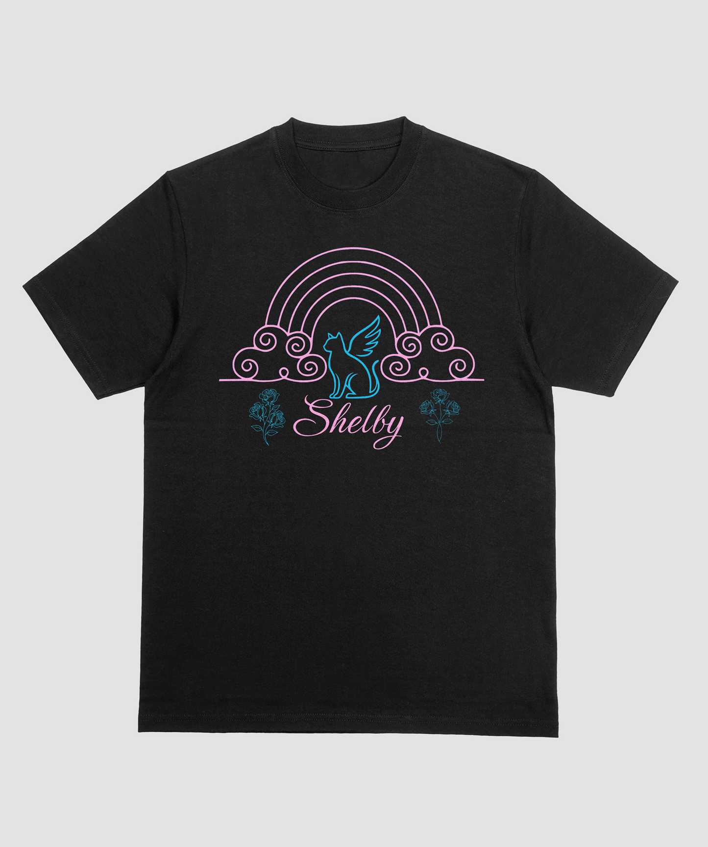 Rainbow Bridge Memorial T-Shirt - Personalized Pet Name