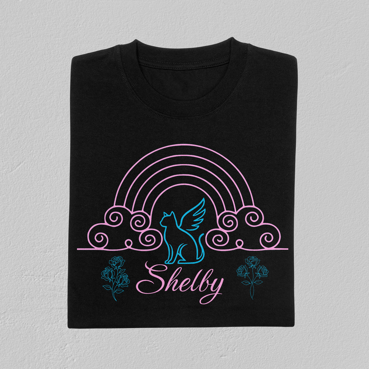 Rainbow Bridge Memorial T-Shirt - Personalized Pet Name