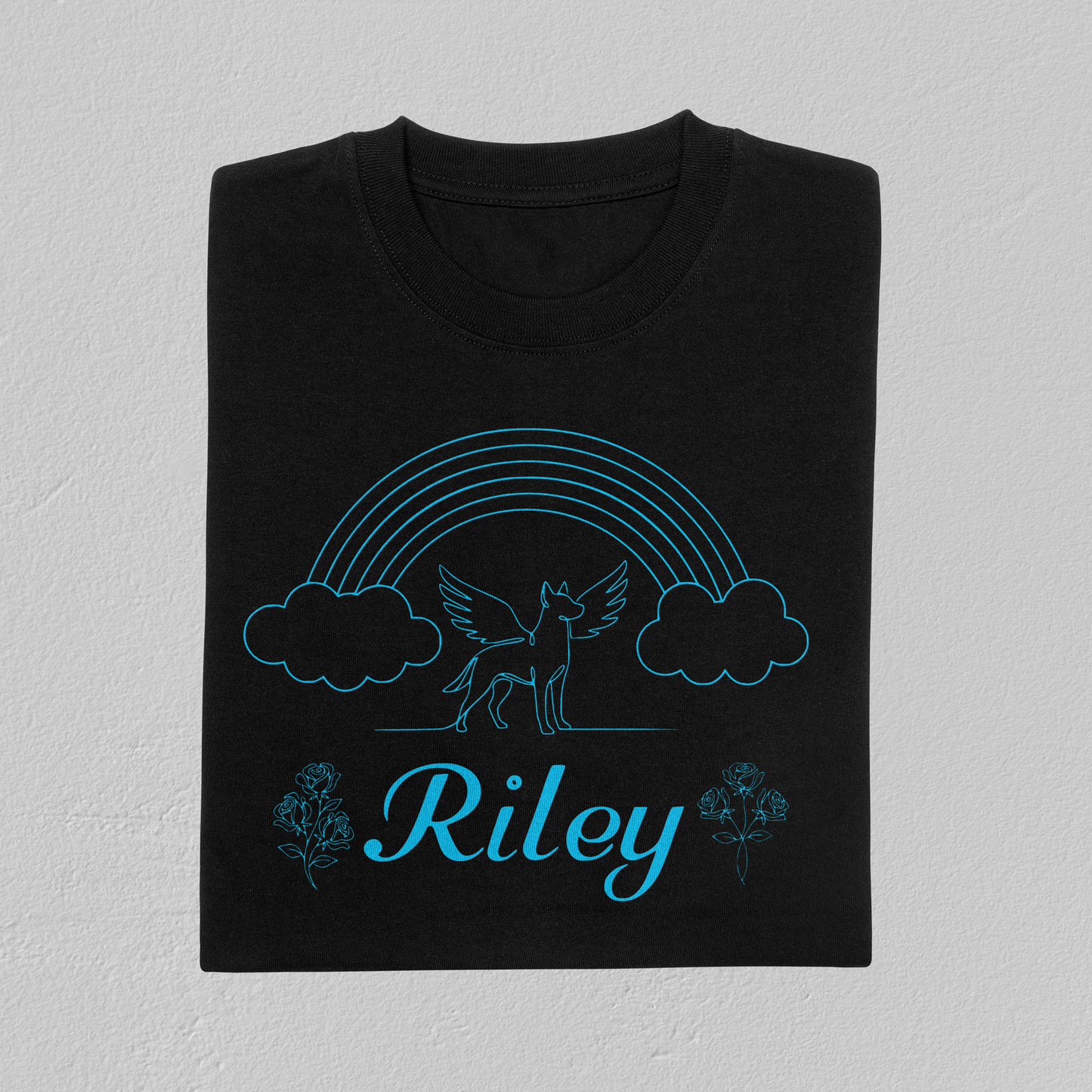 Rainbow Bridge Memorial T-Shirt - Personalized Pet Name