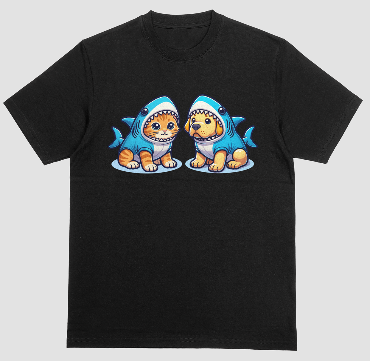 Shark Squad Pet Parent T-Shirt - Cat & Dog Edition