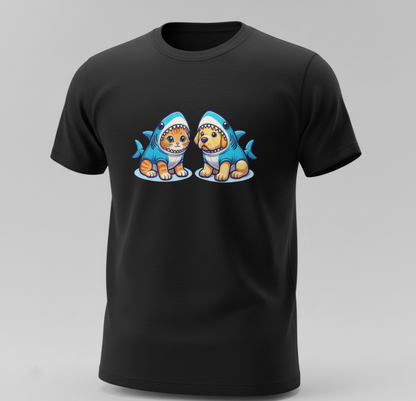 Shark Squad Pet Parent T-Shirt - Cat & Dog Edition