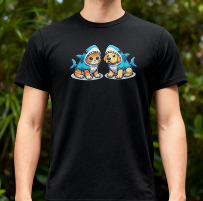 Shark Squad Pet Parent T-Shirt - Cat & Dog Edition