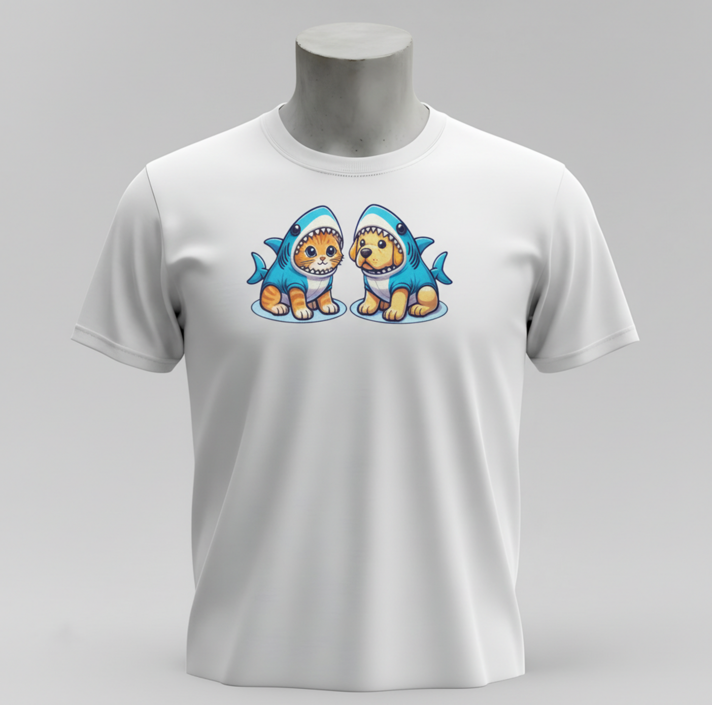 Shark Squad Pet Parent T-Shirt - Cat & Dog Edition