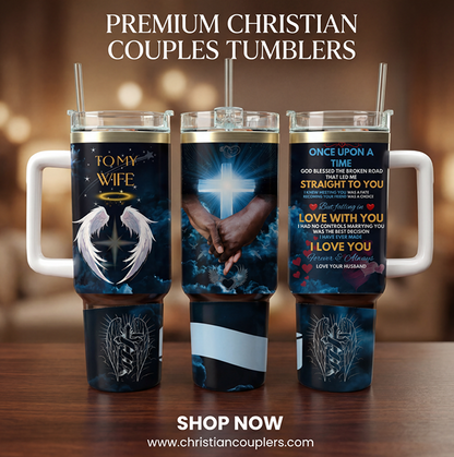 Premium Christian Couples Tumbler - Personalized Custom Drinkware