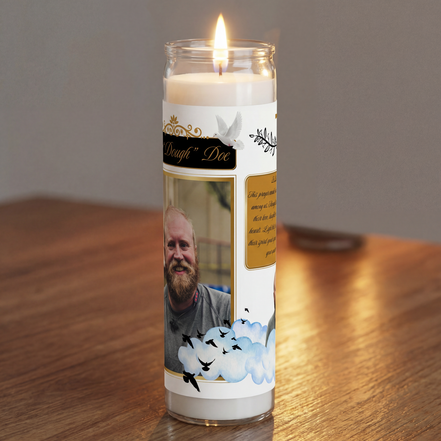 🕯️ Personalized Prayer Candle – A Light of Comfort and Reflection